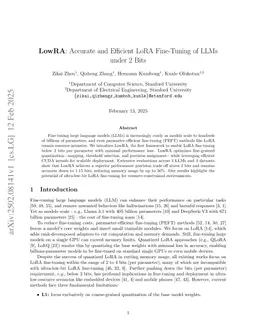 LowRA: Accurate and Efficient LoRA Fine-Tuning of LLMs under 2 Bits