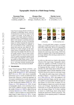 Typographic Attacks in a Multi-Image Setting