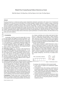 Model-Free Counterfactual Subset Selection at Scale