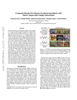 Composite Sketch+Text Queries for Retrieving Objects with Elusive Names and Complex Interactions