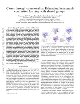 Closer through commonality: Enhancing hypergraph contrastive learning with shared groups