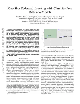One-Shot Federated Learning with Classifier-Free Diffusion Models