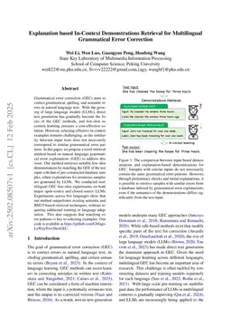 Explanation based In-Context Demonstrations Retrieval for Multilingual Grammatical Error Correction