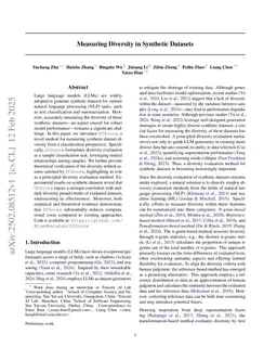 Measuring Diversity in Synthetic Datasets