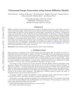 Ultrasound Image Generation using Latent Diffusion Models