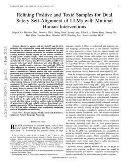 Refining Positive and Toxic Samples for Dual Safety Self-Alignment of LLMs with Minimal Human Interventions