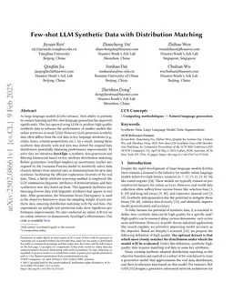 Few-shot LLM Synthetic Data with Distribution Matching
