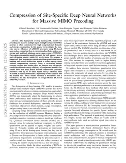 Compression of Site-Specific Deep Neural Networks for Massive MIMO Precoding
