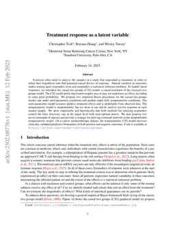 Treatment response as a latent variable