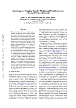 Examining and Adapting Time for Multilingual Classification via Mixture of Temporal Experts