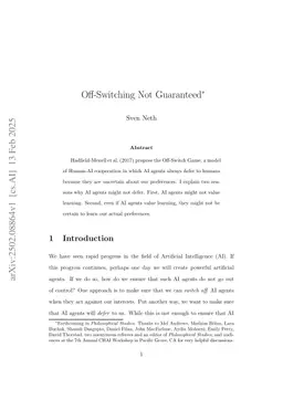 Off-Switching Not Guaranteed