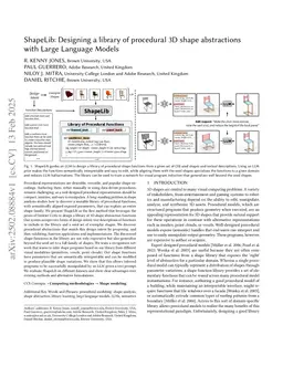 ShapeLib: Designing a library of programmatic 3D shape abstractions with Large Language Models