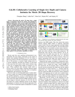 CoL3D: Collaborative Learning of Single-view Depth and Camera Intrinsics for Metric 3D Shape Recovery