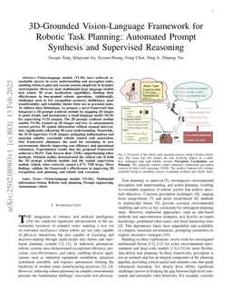 3D-Grounded Vision-Language Framework for Robotic Task Planning: Automated Prompt Synthesis and Supervised Reasoning