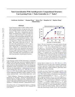 Task Generalization With AutoRegressive Compositional Structure: Can Learning From $D$ Tasks Generalize to $D^{T}$ Tasks?