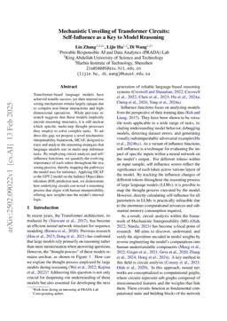 Mechanistic Unveiling of Transformer Circuits: Self-Influence as a Key to Model Reasoning