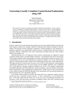 Generating Causally Compliant Counterfactual Explanations using ASP