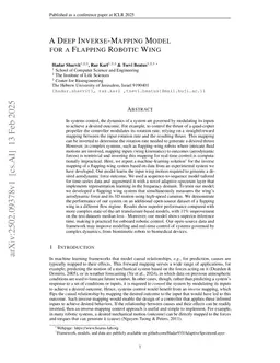 A Deep Inverse-Mapping Model for a Flapping Robotic Wing