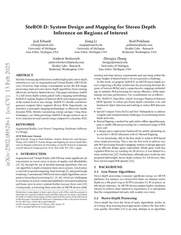 SteROI-D: System Design and Mapping for Stereo Depth Inference on Regions of Interest