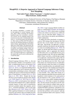 MorphNLI: A Stepwise Approach to Natural Language Inference Using Text Morphing