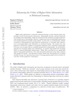 Enhancing the Utility of Higher-Order Information in Relational Learning