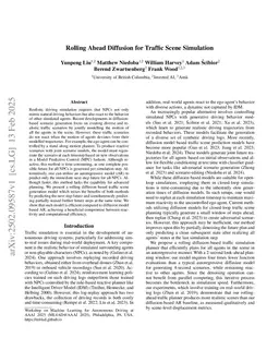 Rolling Ahead Diffusion for Traffic Scene Simulation