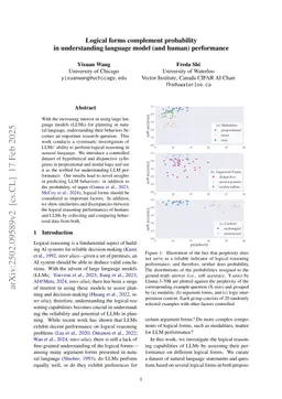Logical forms complement probability in understanding language model (and human) performance