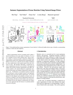 Instance Segmentation of Scene Sketches Using Natural Image Priors