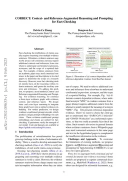 CORRECT: Context- and Reference-Augmented Reasoning and Prompting for Fact-Checking