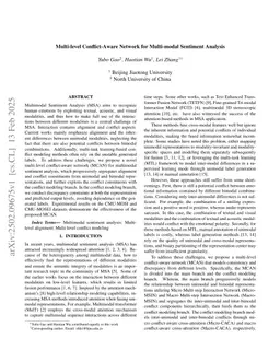 Multi-level Conflict-Aware Network for Multi-modal Sentiment Analysis
