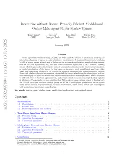 Incentivize without Bonus: Provably Efficient Model-based Online Multi-agent RL for Markov Games