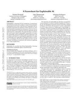 A Scoresheet for Explainable AI