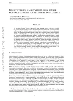 Granite Vision: a lightweight, open-source multimodal model for enterprise Intelligence