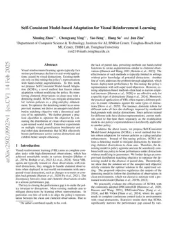 Self-Consistent Model-based Adaptation for Visual Reinforcement Learning
