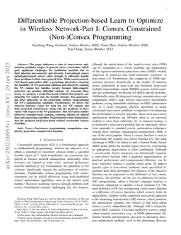 Differentiable Projection-based Learn to Optimize in Wireless Network-Part I: Convex Constrained (Non-)Convex Programming