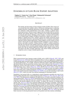 Ensembles of Low-Rank Expert Adapters