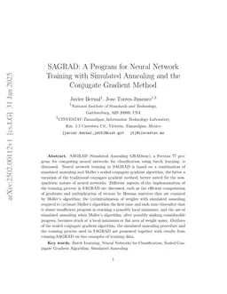 SAGRAD: A Program for Neural Network Training with Simulated Annealing and the Conjugate Gradient Method