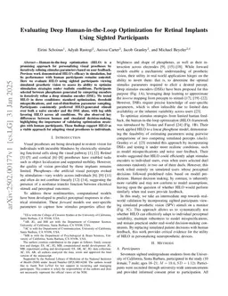 Evaluating Deep Human-in-the-Loop Optimization for Retinal Implants Using Sighted Participants