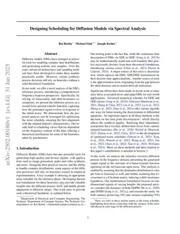 Spectral Analysis of Diffusion Models with Application to Schedule Design