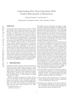 Understanding Why Adam Outperforms SGD: Gradient Heterogeneity in Transformers