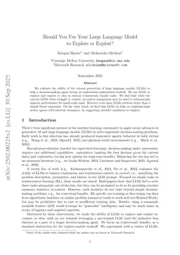 Should You Use Your Large Language Model to Explore or Exploit?