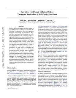 Fast Solvers for Discrete Diffusion Models: Theory and Applications of High-Order Algorithms