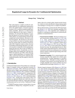 Regularized Langevin Dynamics for Combinatorial Optimization