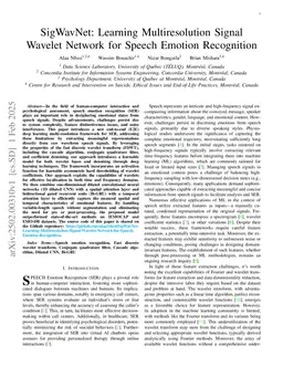 SigWavNet: Learning Multiresolution Signal Wavelet Network for Speech Emotion Recognition