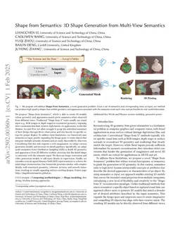Shape from Semantics: 3D Shape Generation from Multi-View Semantics