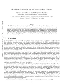 Data Overvaluation Attack and Truthful Data Valuation in Federated Learning