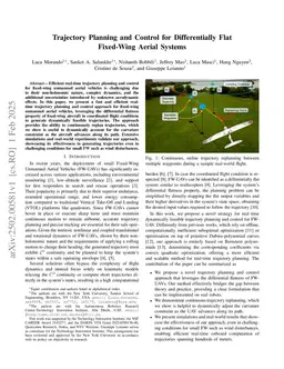 Trajectory Planning and Control for Differentially Flat Fixed-Wing Aerial Systems