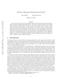 Selective Response Strategies for GenAI