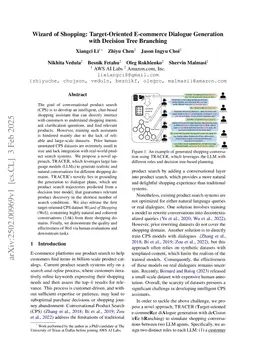 Wizard of Shopping: Target-Oriented E-commerce Dialogue Generation with Decision Tree Branching