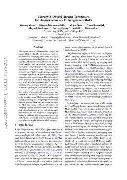 MergeME: Model Merging Techniques for Homogeneous and Heterogeneous MoEs